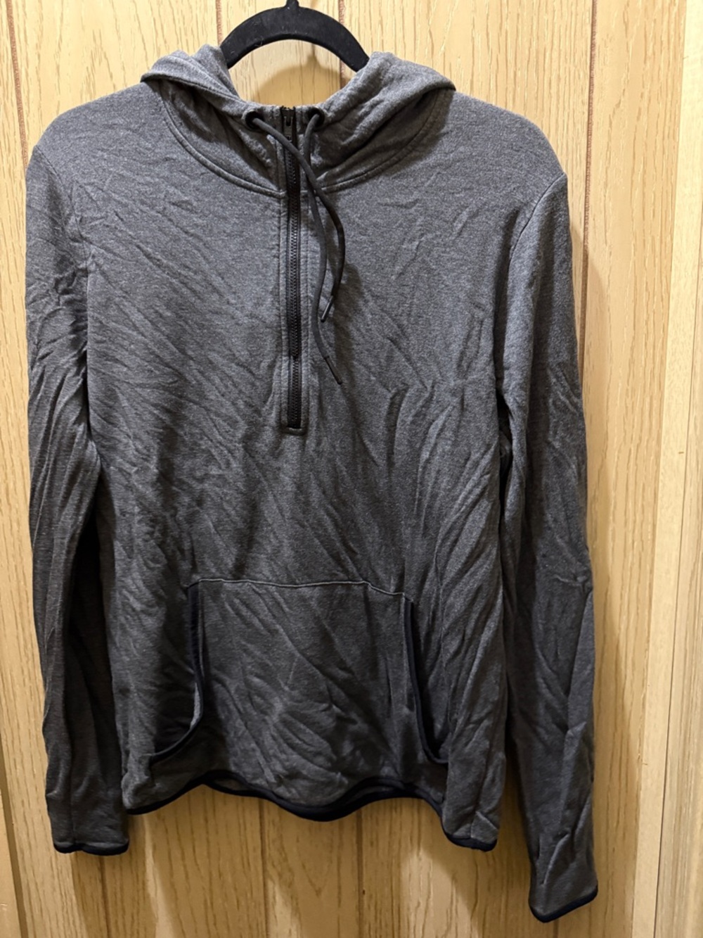 Threads 4 Thought  Charcoal Half-Zip Hooded Sweater
